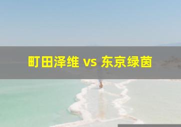 町田泽维 vs 东京绿茵